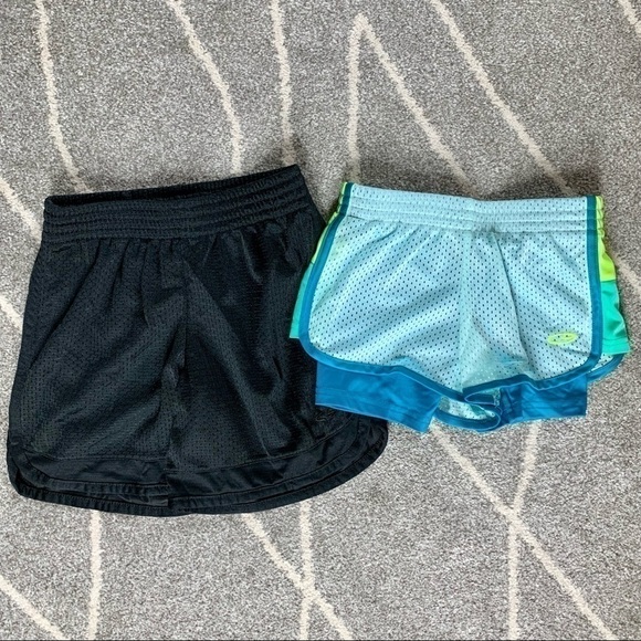 Champion Set of 2 Black Teal Mesh Athletic Shorts - Picture 1 of 7